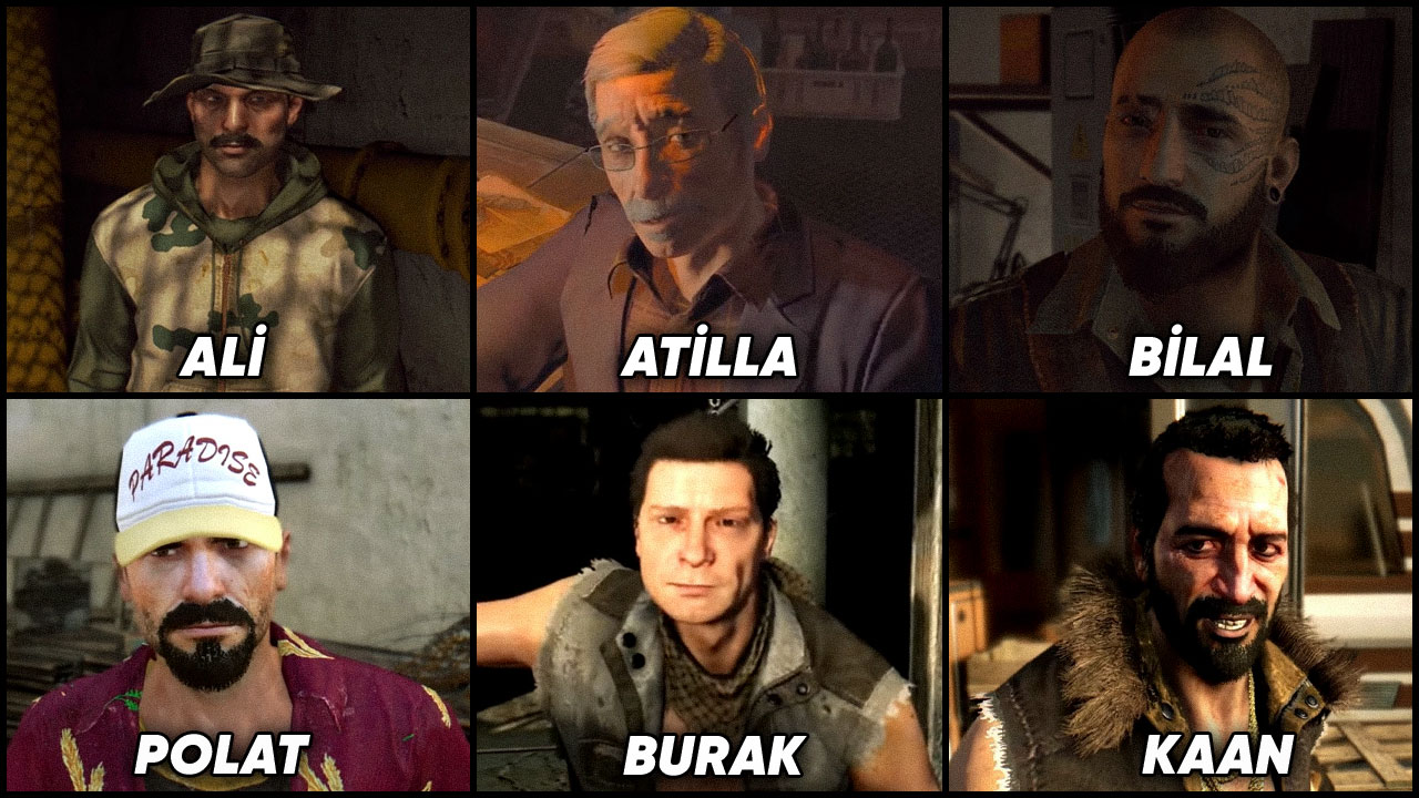 dying light türk karakterler