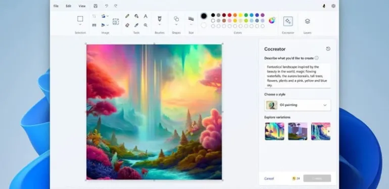 Evvelce Düz Çizgi Bile Çizemeyen Paint, Artık Yazdığınız Her Şeyi Görsele Dönüştürebiliyor!