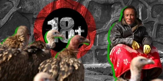 Ölen İnsanların Kemiklerine Kadar Akbabalara Yem Edildiği Tüyler Ürperten Tibet Cenaze Merasimleri (18+)