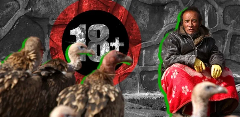 Ölen İnsanların Kemiklerine Kadar Akbabalara Yem Edildiği Tüyler Ürperten Tibet Cenaze Merasimleri (18+)