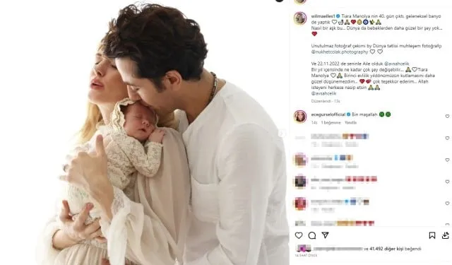 Wilma Elles bebeğinin yüzünü ilk defa gösterdi! ‘Nasıl bir aşk bu’