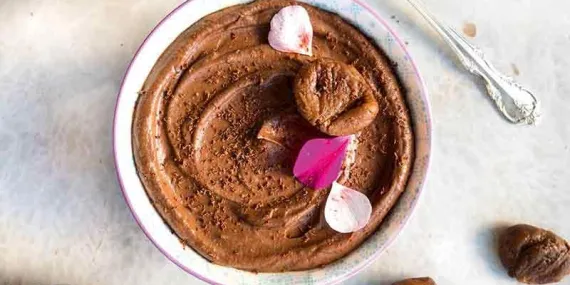 Çikolatalı kestaneli vegan mousse