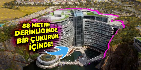 Çin’de Yer Alan, Terk Edilmiş Bir Taş Ocağının İçine İnşa Edilmiş İlginç Otel: InterContinental Shanghai Wonderland