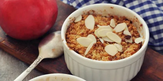Fit elmalı crumble