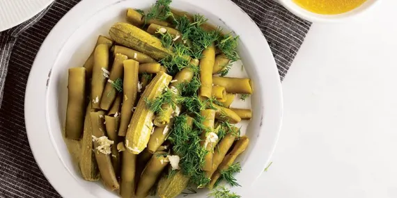 Kabaklı ve sirke soslu bakla