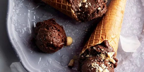 KAKAOLU VE ÇİKOLATA PARÇACIKLI DONDURMA