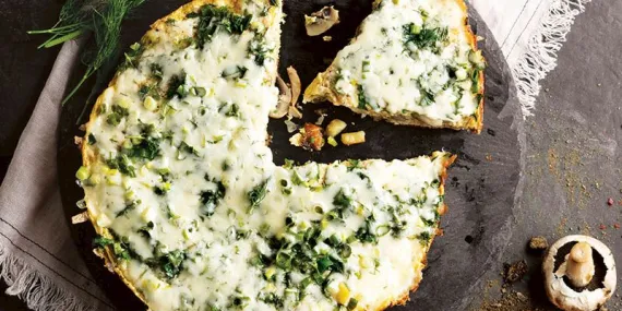 Patatesli ve taze soğanlı fritata