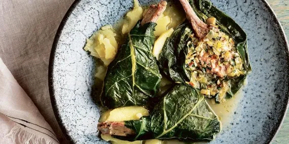 Pirzolalı karalahana sarması