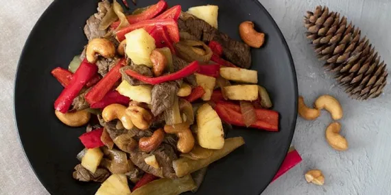 Plaza insanı usulü ananaslı kajulu et