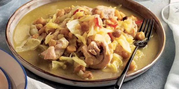 TAVUKLU VE BEYAZ LAHANALI NOHUT YAHNİSİ