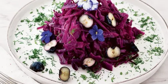 Vişne suyunda mor lahana