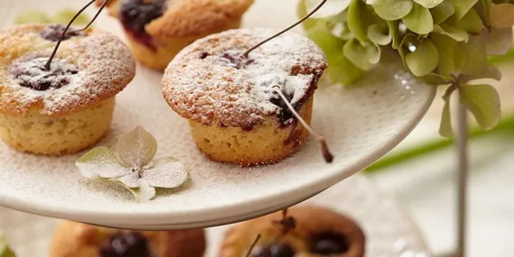 Vişneli fındıklı muffin