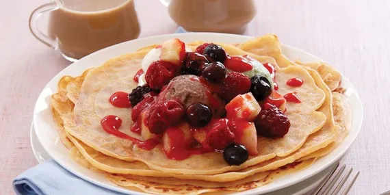 Dondurmalı ve meyveli krep