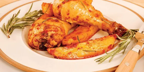 Fırında patatesli tavuk eti