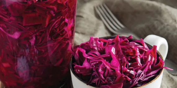 Kırmızı lahana turşusu