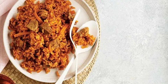 Sarımsaklı Etli Pilav