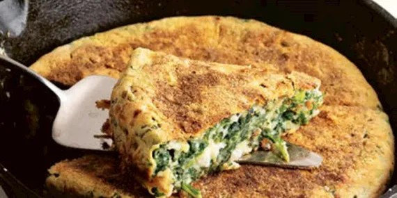 Tavada pratik otlu börek