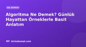 Algoritma Ne Demek? Günlük Hayattan Örneklerle Basit Anlatım