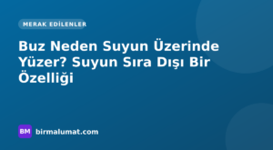 Buz Neden Suyun Üzerinde Yüzer? Suyun Sıra Dışı Bir Özelliği