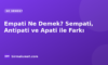 Empati Ne Demek? Sempati, Antipati ve Apati ile Farkı