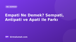 Empati Ne Demek? Sempati, Antipati ve Apati ile Farkı